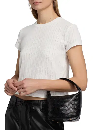 AG Jeans Women's Sadie Pointelle-Knit Cotton Top - Powder | Thumbnail 6 AG Jeans Women's Sadie Pointelle-Knit Cotton Top - Powder | Thumbnail 6