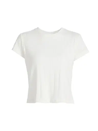 AG Jeans Women's Sadie Pointelle-Knit Cotton Top - Powder | Thumbnail 1 AG Jeans Women's Sadie Pointelle-Knit Cotton Top - Powder | Thumbnail 1