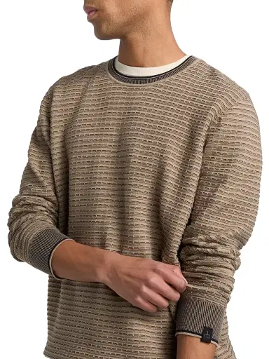 rag & bone Men's Harvey Striped Crewneck Sweater - Winter Grey | Thumbnail 6 rag & bone Men's Harvey Striped Crewneck Sweater - Winter Grey | Thumbnail 6