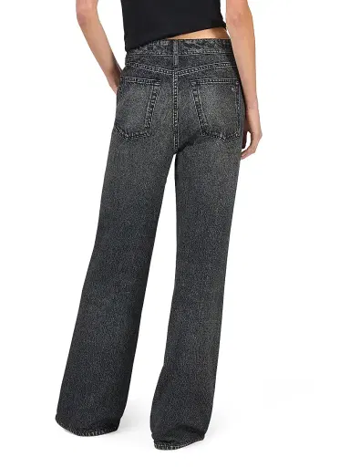 rag & bone Women's rb Miramar Terry Cotton Wide-Leg Track Pants - Washed Black Green Stripe | Thumbnail 5 rag & bone Women's rb Miramar Terry Cotton Wide-Leg Track Pants - Washed Black Green Stripe | Thumbnail 5