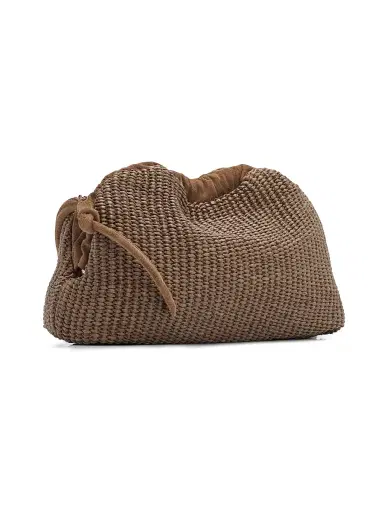 Mansur Gavriel Women's Cloud Mini Raffia Clutch - Anise | Thumbnail 3 Mansur Gavriel Women's Cloud Mini Raffia Clutch - Anise | Thumbnail 3