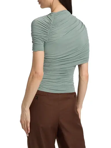 Ronny Kobo Women's Vega Ruched Jersey Top - Green - Size XL | Thumbnail 5 Ronny Kobo Women's Vega Ruched Jersey Top - Green - Size XL | Thumbnail 5