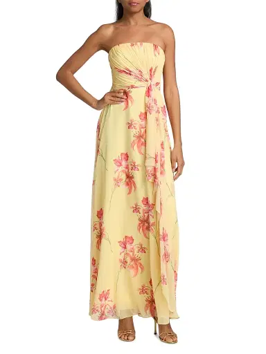 As It May Women's Isabella Strapless Woven Gown - Blooming Tiger Lillies | Thumbnail 2 As It May Women's Isabella Strapless Woven Gown - Blooming Tiger Lillies | Thumbnail 2