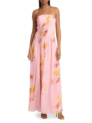 As It May Women's Emilia Strapless Woven Gown - Daffodil Blooms | Thumbnail 3 As It May Women's Emilia Strapless Woven Gown - Daffodil Blooms | Thumbnail 3