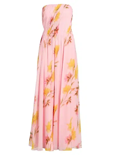 As It May Women's Emilia Strapless Woven Gown - Daffodil Blooms | Thumbnail 1 As It May Women's Emilia Strapless Woven Gown - Daffodil Blooms | Thumbnail 1