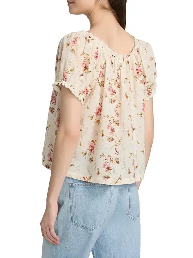 DÔEN Women's Frederica Floral Lace-Trim Top | Thumbnail 5 DÔEN Women's Frederica Floral Lace-Trim Top | Thumbnail 5