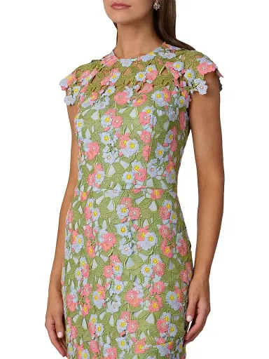 Shoshanna Women's Raven Floral Guipure A-Line Gown - Garden Multi | Thumbnail 4 Shoshanna Women's Raven Floral Guipure A-Line Gown - Garden Multi | Thumbnail 4