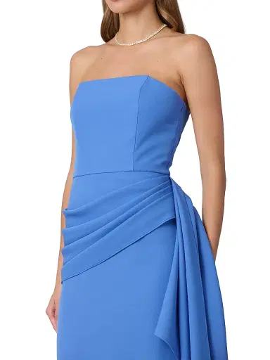Shoshanna Women's Annemarie Drape Cocktail Dress - Violet Blue | Thumbnail 4 Shoshanna Women's Annemarie Drape Cocktail Dress - Violet Blue | Thumbnail 4