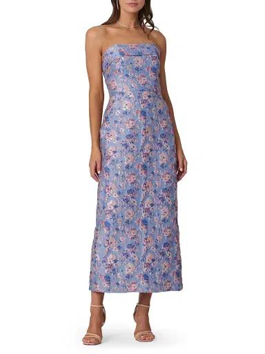 Shoshanna Women's Callie Floral Strapless Cocktail Dress - Lilac Multi | Thumbnail 2 Shoshanna Women's Callie Floral Strapless Cocktail Dress - Lilac Multi | Thumbnail 2