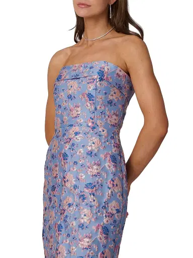 Shoshanna Women's Callie Floral Strapless Cocktail Dress - Lilac Multi | Thumbnail 4 Shoshanna Women's Callie Floral Strapless Cocktail Dress - Lilac Multi | Thumbnail 4