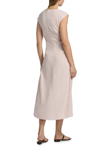Proenza Schouler White Label Women's Miranda Linen-Blend Midi-Dress | Thumbnail 5 Proenza Schouler White Label Women's Miranda Linen-Blend Midi-Dress | Thumbnail 5