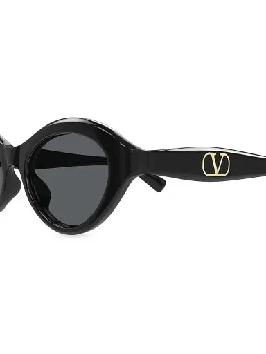 Valentino Garavani Women's Dauphin 52MM Cat-Eye Sunglasses - Black | Thumbnail 3 Valentino Garavani Women's Dauphin 52MM Cat-Eye Sunglasses - Black | Thumbnail 3