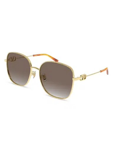 Valentino Garavani Women's 59MM Square Sunglasses - Gold Brown | Thumbnail 1 Valentino Garavani Women's 59MM Square Sunglasses - Gold Brown | Thumbnail 1