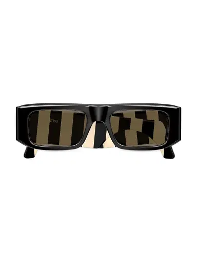 Valentino Garavani Women's Ultra Vintage 52MM Rectangular Sunglasses - Black | Thumbnail 2 Valentino Garavani Women's Ultra Vintage 52MM Rectangular Sunglasses - Black | Thumbnail 2