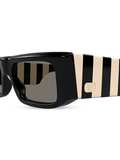 Valentino Garavani Women's Ultra Vintage 52MM Rectangular Sunglasses - Black | Thumbnail 3 Valentino Garavani Women's Ultra Vintage 52MM Rectangular Sunglasses - Black | Thumbnail 3
