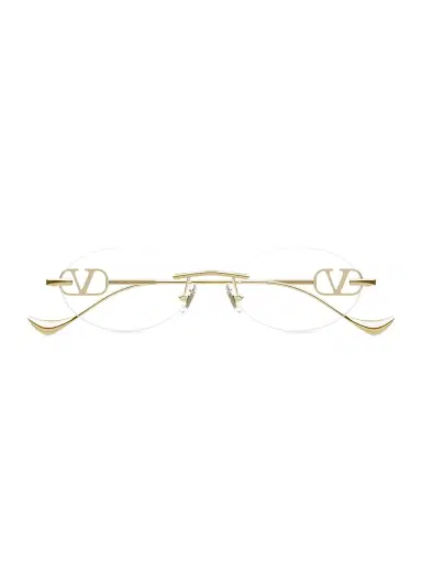 Valentino Garavani Women's Bejewelled 53MM Oval Glasses - Gold Clear | Thumbnail 2 Valentino Garavani Women's Bejewelled 53MM Oval Glasses - Gold Clear | Thumbnail 2