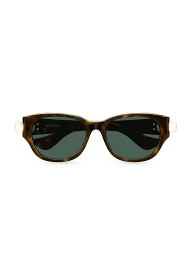 Valentino Garavani Women's Vain Light 55MM Square Sunglasses - Brown Green | Thumbnail 2 Valentino Garavani Women's Vain Light 55MM Square Sunglasses - Brown Green | Thumbnail 2