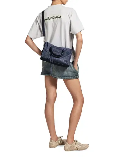 Balenciaga Women's Le City Small Top Handle Bag - Dark Maree | Thumbnail 2 Balenciaga Women's Le City Small Top Handle Bag - Dark Maree | Thumbnail 2