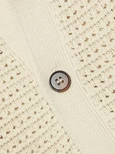 Represent Men's Pico Open-Knit Cotton-Blend Shirt - Ecru - Size XL | Thumbnail 7 Represent Men's Pico Open-Knit Cotton-Blend Shirt - Ecru - Size XL | Thumbnail 7