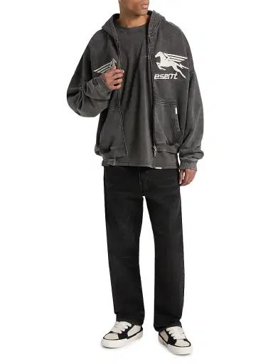 Represent Men's Pegasus Cotton Zip-Front Hoodie - Vintage Grey - Size XXL | Thumbnail 2 Represent Men's Pegasus Cotton Zip-Front Hoodie - Vintage Grey - Size XXL | Thumbnail 2