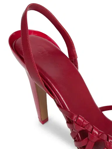 Chloé Women's Estra 0MM Leather Slingback Sandals - Raspberry Sorbet | Thumbnail 6 Chloé Women's Estra 0MM Leather Slingback Sandals - Raspberry Sorbet | Thumbnail 6