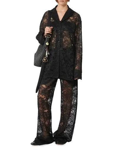 Sportmax Women's Floral Lace Jacket - Black | Thumbnail 7 Sportmax Women's Floral Lace Jacket - Black | Thumbnail 7