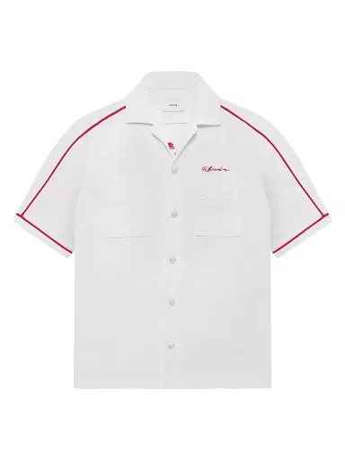 Rhude Men's Sausalito Invitational Bowling Shirt - White Red | Thumbnail 1 Rhude Men's Sausalito Invitational Bowling Shirt - White Red | Thumbnail 1