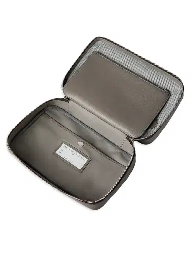Brunello Cucinelli Smooth Calfskin Travel Beauty Case - Chocolate | Thumbnail 4 Brunello Cucinelli Smooth Calfskin Travel Beauty Case - Chocolate | Thumbnail 4