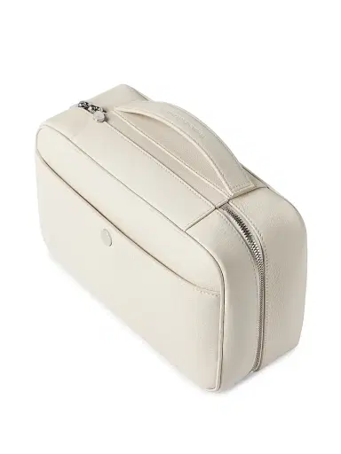 Brunello Cucinelli Fine Grain Calfskin Travel Beauty Case - Snow | Thumbnail 3 Brunello Cucinelli Fine Grain Calfskin Travel Beauty Case - Snow | Thumbnail 3