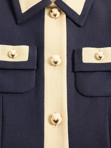 Valentino Garavani Women's Caban Peacoat with Belt - Provence Blue Birch - Size 2 | Thumbnail 6 Valentino Garavani Women's Caban Peacoat with Belt - Provence Blue Birch - Size 2 | Thumbnail 6