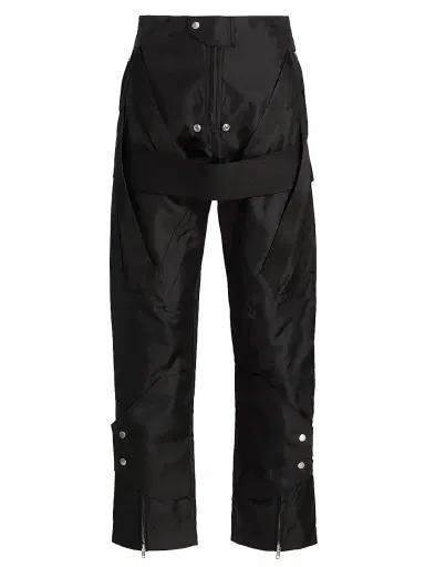 Rick Owens Men's Megastrapped Stretch-Nylon Moto Pants | Thumbnail 1 Rick Owens Men's Megastrapped Stretch-Nylon Moto Pants | Thumbnail 1