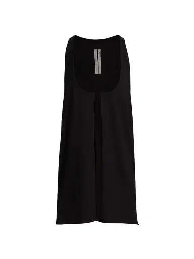 Rick Owens Men's Pony Open-Front Cotton Tank - Black | Thumbnail 1 Rick Owens Men's Pony Open-Front Cotton Tank - Black | Thumbnail 1