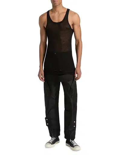 Rick Owens Men's Maglia Cashmere Knit Tank - Black | Thumbnail 2 Rick Owens Men's Maglia Cashmere Knit Tank - Black | Thumbnail 2