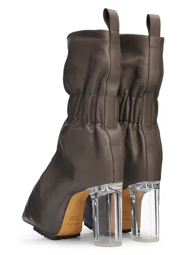 Rick Owens Women's Cuffed Taquito Leather Boots | Thumbnail 3 Rick Owens Women's Cuffed Taquito Leather Boots | Thumbnail 3