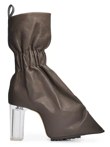 Rick Owens Women's Cuffed Taquito Leather Boots | Thumbnail 1 Rick Owens Women's Cuffed Taquito Leather Boots | Thumbnail 1