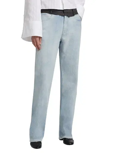 MM6 MAISON MARGIELA Women's Layered Straight-Leg Jeans | Thumbnail 3 MM6 MAISON MARGIELA Women's Layered Straight-Leg Jeans | Thumbnail 3
