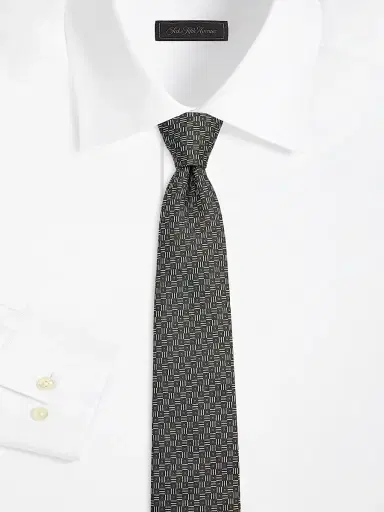 Emporio Armani Men's Geometric Woven Silk Tie | Thumbnail 2 Emporio Armani Men's Geometric Woven Silk Tie | Thumbnail 2
