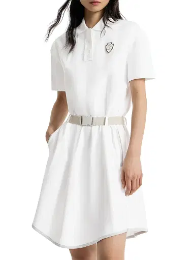 Brunello Cucinelli Women's Couture Interlock Mini Dress with Logo | Thumbnail 2 Brunello Cucinelli Women's Couture Interlock Mini Dress with Logo | Thumbnail 2