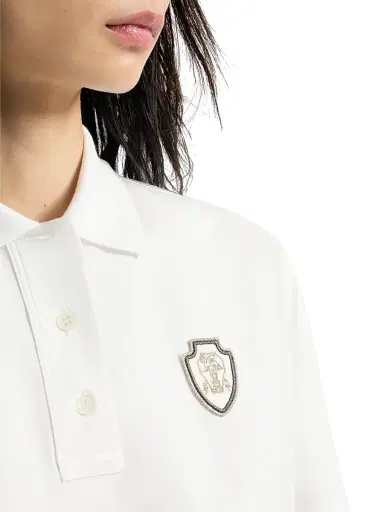 Brunello Cucinelli Women's Couture Interlock Mini Dress with Logo | Thumbnail 4 Brunello Cucinelli Women's Couture Interlock Mini Dress with Logo | Thumbnail 4