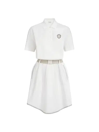 Brunello Cucinelli Women's Couture Interlock Mini Dress with Logo | Thumbnail 1 Brunello Cucinelli Women's Couture Interlock Mini Dress with Logo | Thumbnail 1
