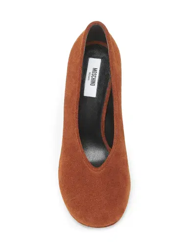 MOSCHINO Women's Duck 100M Wrap Suede Pumps - Rust - Size 11 | Thumbnail 4 MOSCHINO Women's Duck 100M Wrap Suede Pumps - Rust - Size 11 | Thumbnail 4