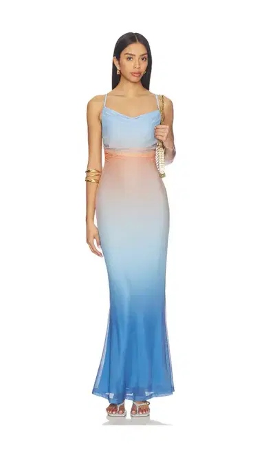 MINKPINK Solstice Ombre Mesh Maxi Dress | Thumbnail 1 MINKPINK Solstice Ombre Mesh Maxi Dress | Thumbnail 1