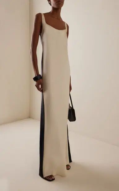 Bevza Duality Two-Tone Satin Maxi Dress | Thumbnail 2 Bevza Duality Two-Tone Satin Maxi Dress | Thumbnail 2