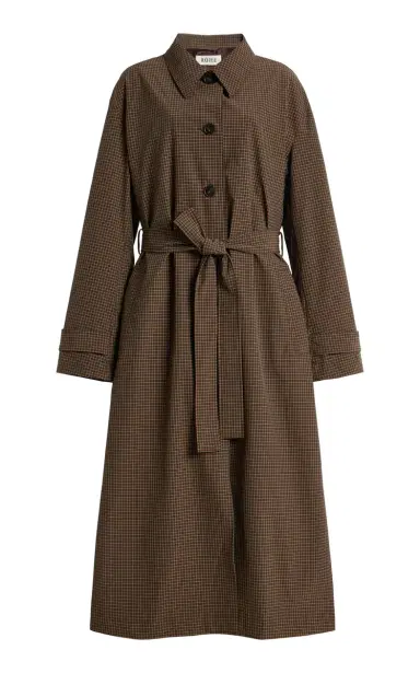 Róhe Technical Check Belted Coat | Thumbnail 1 Róhe Technical Check Belted Coat | Thumbnail 1