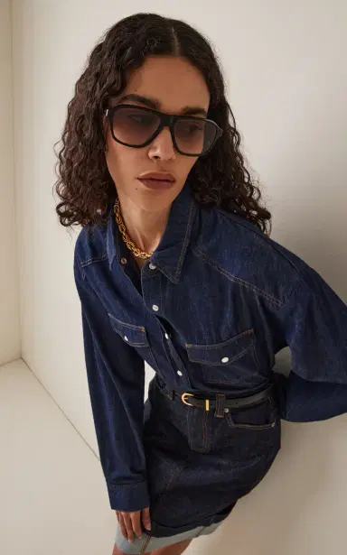 Khaite x Oliver Peoples 1978RX Square-Frame Acetate Sunglasses | Thumbnail 2 Khaite x Oliver Peoples 1978RX Square-Frame Acetate Sunglasses | Thumbnail 2