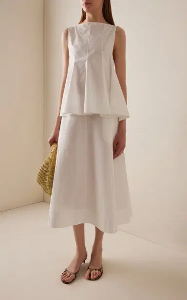 Khaite Artin Organic Cotton Midi Skirt | Thumbnail 2 Khaite Artin Organic Cotton Midi Skirt | Thumbnail 2