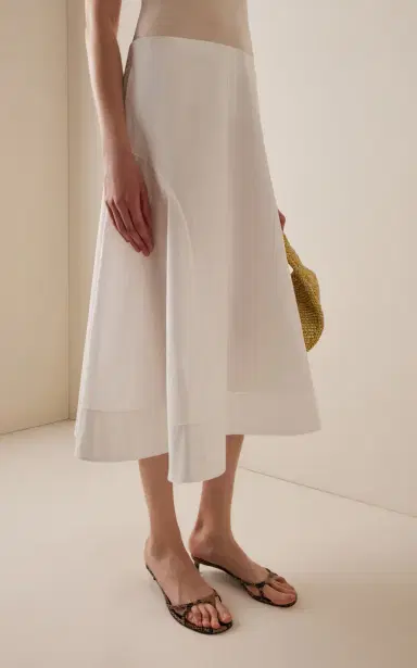 Khaite Artin Organic Cotton Midi Skirt | Thumbnail 3 Khaite Artin Organic Cotton Midi Skirt | Thumbnail 3