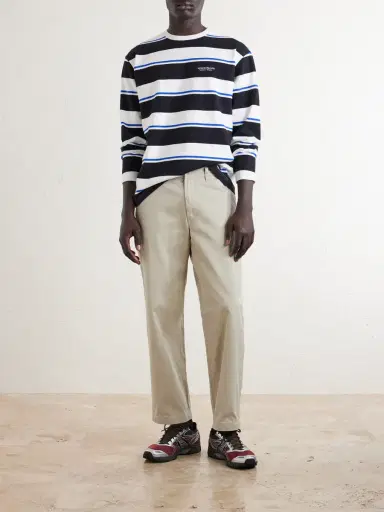Neighborhood Logo-Embroidered Striped Cotton-Jersey Sweater - Men | Thumbnail 2 Neighborhood Logo-Embroidered Striped Cotton-Jersey Sweater - Men | Thumbnail 2