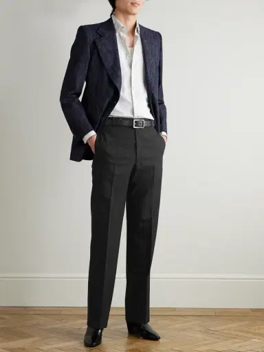 Husbands Slim-Fit Striped Silk-Poplin Shirt - Men | Thumbnail 2 Husbands Slim-Fit Striped Silk-Poplin Shirt - Men | Thumbnail 2
