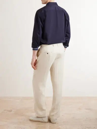 Portuguese Flannel Straight-Leg Linen Trousers - Men | Thumbnail 4 Portuguese Flannel Straight-Leg Linen Trousers - Men | Thumbnail 4